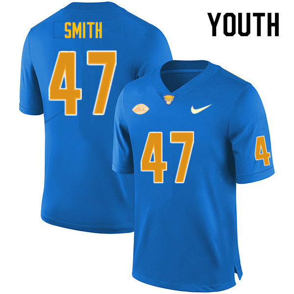 Youth #47 Caden Smith Pitt Panthers College Football Jerseys Sale-Royal